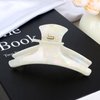 Big Hair Claw Clips for Women Acetate Hair Claws for Long Thin Thick Hair Banana Metal Hair Barrette 4.5"Strong Hold Jaw Claw Clips for Girls Nonslip French Style Hair Accessories (pearl white)