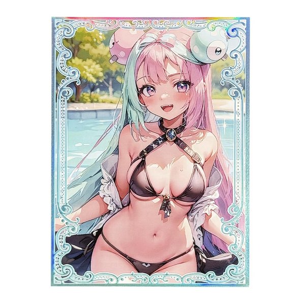 60 PCS Foil Anime Card Sleeves for MTG, 67×92mm Anime Character HD Printing Outer Trading Card Sleeves Card Protector Compatible with TCG/PTCG