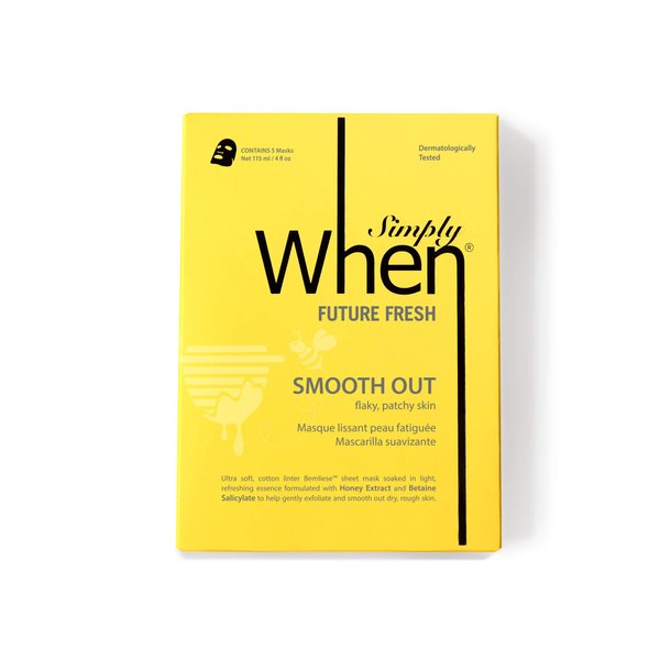 Simply When Ultra-Soft Cotton Linter Facial Sheet Mask (Smoothing 5 Pack)