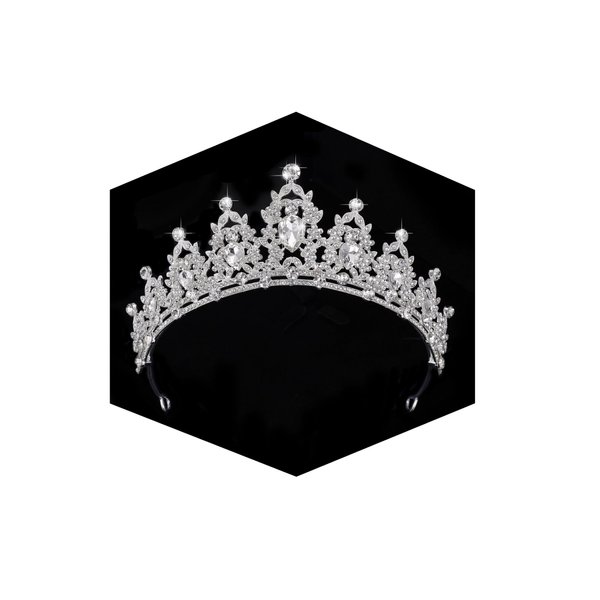 Kamirola Silver Crystal Tiaras for Women, Wedding Tiaras and Crowns for Women Tiaras Birthday Party Princess Queen Crown Hair Accessories Bride Rhinestone Headband
