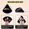 BLAAROOM 6 Pcs Velvet Triangle Powder Puff,Triangular Design Makeup Soft Sponge Puff for Face Exquisite Makeup Eyes Contouring, for Loose Mineral Body Powde Cosmetic Foundation Makeup Tool - Black