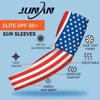 JUNAN Sports Compression Arm Sleeves 1 Pair Moisture Wicking UV Protection Cooling or Warmer Non Slip Cover -Youth & Adult Sizes