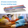 22Pcs Crochet Hooks Set, BetyBedy Aluminum Handle Knitting Needles, Multicolor Crochet Needles for Yarn Craft, 0.6~6.5mm