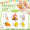 Skylety 100 Pieces Mini Rabbit Carrot Figurines Easter Bunny Carrot Figures Resin Duck Miniatures Figurines Tiny Resin Animal Figurine Micro Landscape Dollhouse Ornament for DIY Easter Bunny Garden
