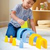 Kaplan Early Learning Discovery Stackers - Natural Tall Arch - 5 Pieces | Toddler Stacking and Sorting, Nesting Toys | Montessori Preschool Block Play