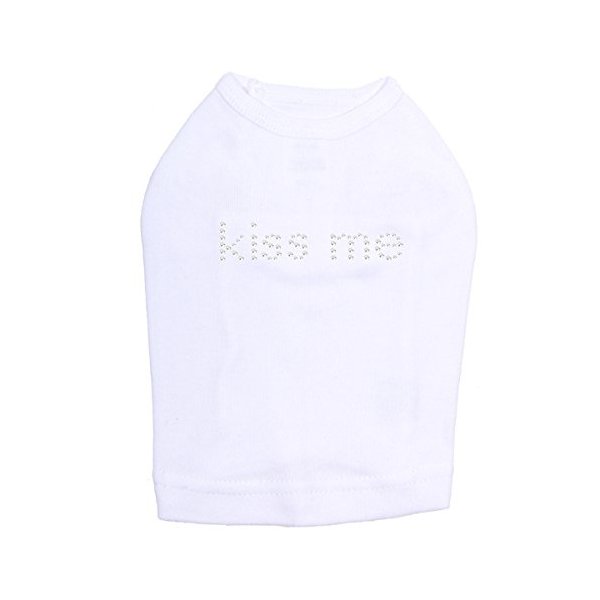 Kiss Me Dog Shirt 4XL White