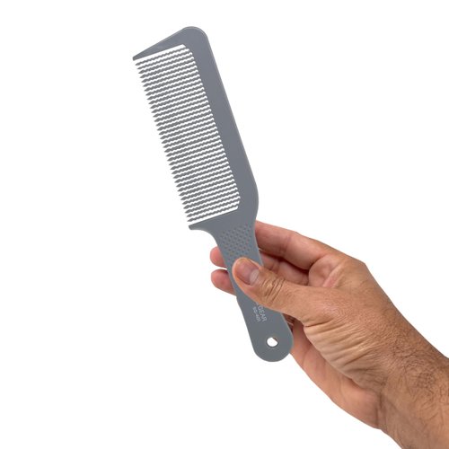 Styling Gear 401 Barber Comb Flattops Clipper Comb Hair Cutting Wavy Teeth Heat Resistant Bear Combs Flat Top Comb 1 Pc. (Gray)