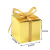 COTOPHER 60pcs Wedding Favor Boxes, Paper Gift Boxes 3x3x3 Inches Small Gift Boxes with Ribbons Small Boxes for Gifts, Crafting, Cupcake, Candy, Bridesmaid Proposal Boxes (Metallic Gold)