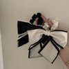 Asphire Vintage French Long Silk Hair Band Satin Bow-knot Hair Scrunchies Elastic Ties Print Bandana Ponytail Holder for Women Girls (White)