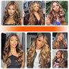 Ureko Ombre Lace Front Wig Human Hair SKINLIKE Real HD Lace Front Wigs Body Wave Wig Pre Plucked P4/27 Highlight Wigs Human Hair 13x4 Frontal Wigs Human Hair For Women 20Inch,200% Density