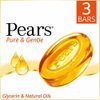Pears Pure & Gentle Soap Bar, 3 x 125gm