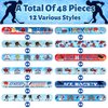 48 PCS Ice Hockey Slap Bracelets Party Favors Ice Hockey Wristbands Bracelets Goodie Bag Fillers for Ice Hockey Birthday Decorations Supplies for Class Reward Prizes Gift for Kids Party Favors