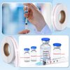 Glenmal 3 Roll Syringe Line Stickers 1.5" x 0.5" Dosage Marking Clear Label Bright Red Indicator Line Pharmacy Labels for Veterinary Medical Pharmacy Medication Healthcare Medicine, 500 Pcs Per Roll