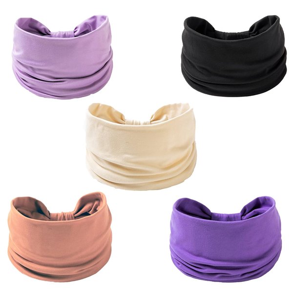 SEVENHEAD Headbands for Women, Non Slip Hair Wrap Yoga Elastic Hair Bands Workout Running Sport Wide-Side Sweat-Absorbing and Anti-Perspiration for Girls(Style-A)