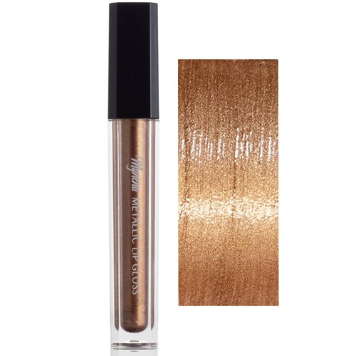 Mynena Bronze Metallic Lip Gloss and Top Coat Non Drying Non-Sticky Paraben-Free Talc-Free Gluten-Free Makeup | IHazel