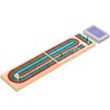 Regal Games - Traditional Wooden Cribbage Board Set - - Includes9 Metal Pegs, 1 Wood Game Board, Deck of Cards -Classic Tabletop Game Fun for Family Game Night - for 2-4 Players - Ages 8+