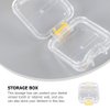 EXCEART 5Pcs Membrane Tooth Boxes Transparent Membrane Film Tooth Box with Latch Denture Storage Boxes
