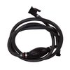 Pactrade Marine Grey Durable Fuel Line Assembly Hose Barbs Rubber Primer Bulb Lengthy 7 ft feet Resistant Material Cover Fuel Flow (3/8" Hose, Yamaha Connectors)