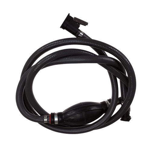 Pactrade Marine Grey Durable Fuel Line Assembly Hose Barbs Rubber Primer Bulb Lengthy 7 ft feet Resistant Material Cover Fuel Flow (3/8" Hose, Yamaha Connectors)