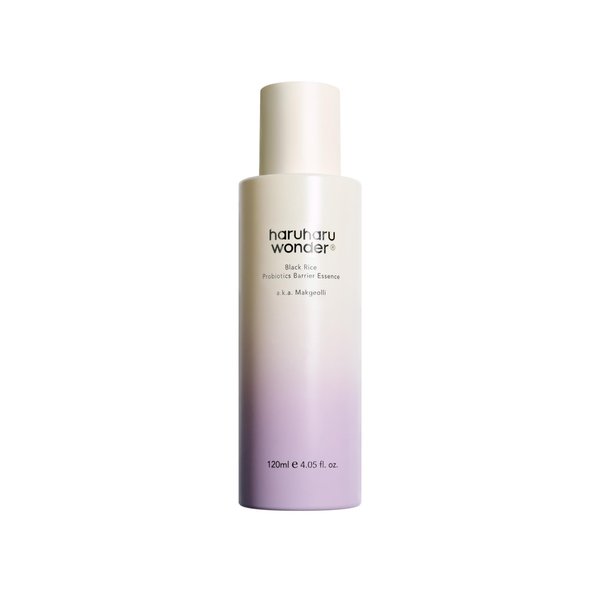 haruharu Wonder Black Rice Probiotics Barrier Essence 4.05 fl. oz., Essence Toner to Strengthen Skin Barrier with Ceramides, Fermented Ingredients, Soothing, Moisturizing, Plumping