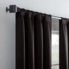 Eclipse Darrell Modern Blackout Thermal Rod Pocket Window Curtains for Bedroom or Living Room (Single Panel), 37 in x 84 in, Black