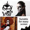2PCS Black and White Face Body Paint,Skeleton Skull Face Painting Special Effects Makeup Kit with 2 Brushes,Clown Zombie Party Cosplay Art Theater Cosplay Halloween Face Paint Makeup Kit for Adults