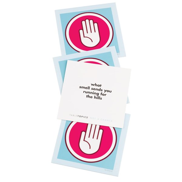 TableTopics - to GO Not a Chance - 40 Fun Filled Question Cards to Test The Limits & Boundaries, Fun Filled Game for Friends & Family, Great for Game Night or to GO on Card Rides & Summer Road Trips