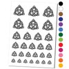 Celtic Triquetra Knot Outline Temporary Tattoo Water Resistant Fake Body Art Set Collection - Purple (One Sheet)