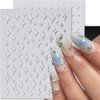 10 Sheets Heart Star Nail Art Stickers Glitter Silver Nail Decals 3D Self-Adhesive Nail Stickers Metallic Silver Star Acrylic Nails Stickers Decals Star Nail Art Supplies for Women Manicure Decoration