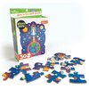 Playhouse Glow in The Dark Blast Off 30-piece Die-Cut Shaped Mini Puzzle for Kids