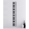 Piano Keys Wall Decal Sticker. Musical Instrument Decor. - Black, 10" x 72". Easy to Apply & Removable.