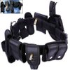 Lsgoodcare Multifunction Police Security Guard Military Tactical Duty Utility Waist Belt, Black 10 in 1 600D Nylon Adjustable Modular Equipment Law Enforcement Outdoor Duty Belts