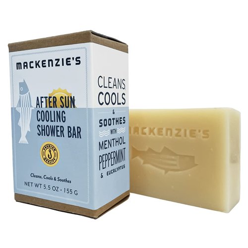 MACKENZIE'S After Sun Cooling Shower Bar - Father's Day Gifts - Gifts for Men - Gift for Fisherman - Natural Bar Soap - Cooling - Peppermint - Menthol - 5.5 oz