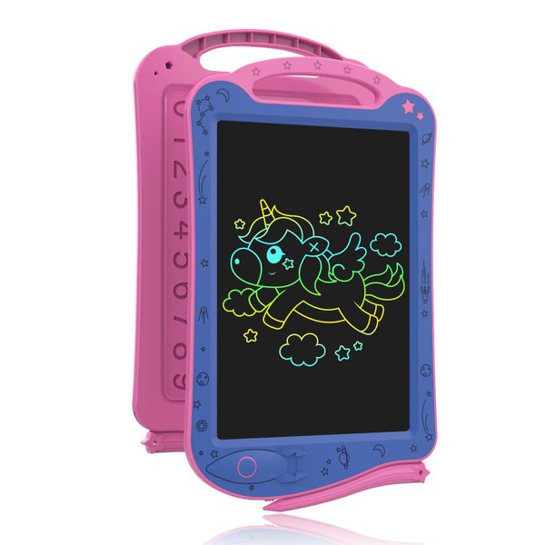 VKK Doodle Board 10 Inch,Kids Toys,Colorful Drawing Pad, Waterproof Writing Tablet, Electronic Drawing Tablet,Car Trip Educational Toys Birthday Gift for 3-6 Years Old Girls Boys (PING)