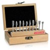 JEEKVISEN Tungsten Carbide Burr Set Die Grinder Bits 1/8" Shank 10Pcs - Double Cut Rotary Burr for Metal Deburring, Finishing, Carving, Grinding, Polishing, Engraving, Drilling