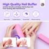 SAVILAND Acetone Nail Polish Remover Kit: Gel Remover with Cuticle Oil Rich in Castor Oil & VE for Repairing Nail, Nail File Buffer Tools for Dip Acrylic Remove Quick Expert Home Salon Use 8.45 Oz