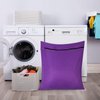 AUXSOUL 1 Pack Pet Laundry Bag,Stops Pet Hair Blocking The Washing Machine,Big Size Wash Bag Ideal for Dog Cat Horse,Hair Remover Safely,25.8’’ 27.8’’(65 X 70cm)(Purple)