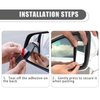 Flygun 2 PCS Car Rear View Blind Spot Mirror, 3.7" x 1.4" Rectangular Curved Wideangle Auxiliary Rearview Mirror, High-definition Glass Adjustable Anti-glare Mirror, Universal Car Side Mirror (Black)