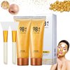 Gold Peel Off Mask, 98.4% Gold Facial Mask, 24K Golden Peel Off Mask Blackhead Remover Mask,Gold Face Mask for Moisturizing Deep Cleansing,Reduces Fine Lines and Cleans Pores Gold Exfoliating Mask