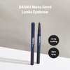 DASHU Good Looks Dark Gray Eyebrow Pencil w/Dual-Sided Screw Brush & 0.16 Inches Square Tip for Easy Drawing | Sweat-Proof & Long-Lasting Korean Eyebrow Pencil Brow Definer Fills Eyebrow Makeup