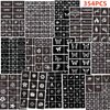 354pcs Temporary Tattoo Stencils, 16 Sheets Tattoo Stencil Kit for Women Girls and Kids, Reusable Face and Body Paint Stencils Kit for Birthdays Halloween Christmas Party Favor Supplies