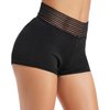 FITTOO Women's High Waisted Scrunch Butt Shorts Ruched Yoga Pants Push up Leggings Black XL