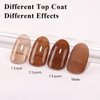 Imtiti Jelly Gel Nail Polish, 15ML Coffee Brown Sheer Jelly Gel Polish Soak Off LED UV Nail Gel Polish Brown Translucent Gel Nail Polish Nail Starter Manicure Salon Nail Kit