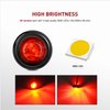 Nilight - TL-04 10 PCS 3/4 Inch Round LED Clearance Light LED Front Rear Side Marker Indicator Light Bullet Marker Light for Truck RV Car Bus Trailer Van Caravan Boat 12V, Red, 2 Years Warranty