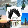 Women's & Men's USB Heated Gloves Mitten Winter Hands Warm Laptop Gloves, Pom Pom Knitting Hands Full & Half Heated Fingerless Heating Warmer Washable Design (Black)