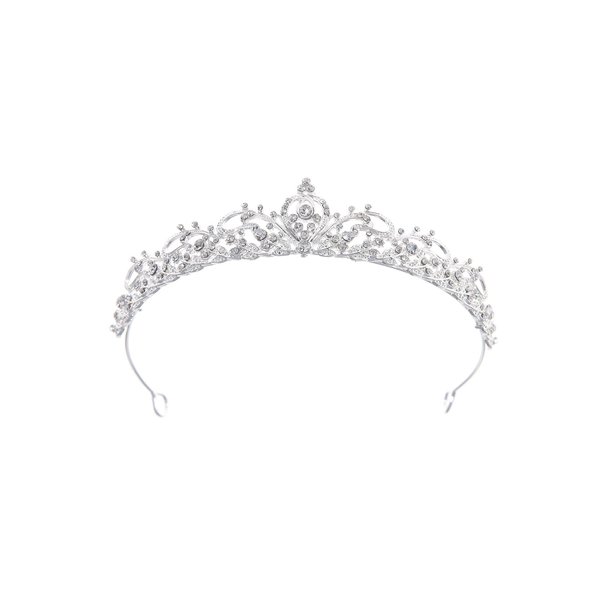SELFCLOUD Elegant Crystal Crown Tiara, Rhinestone Encrusted, Wedding Bridal Headpiece