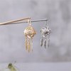 Lantern Light Tassel Flower Hairpin Hair Stick Hair Accessories Chinese Coiled Hair Antique Hair Pin for Women Sliver Bead-1Pcs-#06