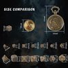DND 6mm Micro Polyhedral Dice Set with Pocket Watch Shell Case Perfect for Dungeons and Dragons, Tabletop RPG and Cards Board Games (Bronze)