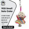 1925 Small Sola Cake - Shreddable Hanging Bird cage Toy, Natural sola Wood Ball, Food Grade Cup Cake Cups, Delightfully Easy to Shred, Great for Small Size Birds Budgie Lovebird Parrotlet Cocatiel