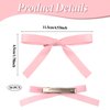 10 Pcs Bow Hair Clip Pink Ribbon Hair Clips Bow Hair Clip Ribbon Bows knot Hair Clips Silky Satin Hair Bows Hair Clip Pink Bow Hair Clips Ribbon Accessories for Girls Women